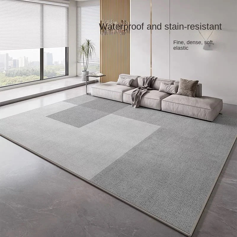 Living Room Large Area Crystal Velvet Carpet Minimalist Grey Bedroom Decor Mat Balcony Comfortable Soft Cloakroom Carpet