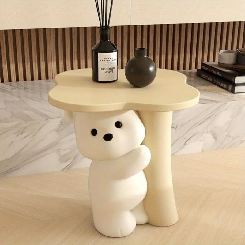 Cute Bear Floor Decoration Sofa Side Table Bedside Table Decoration Home Gift - Suitable for All Room Types