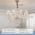French Lustre Crystal E14 Chandelier Living Room Decor White Glass Pendant Lights Led Ceiling Chandelier for Bedroom Led Lampara