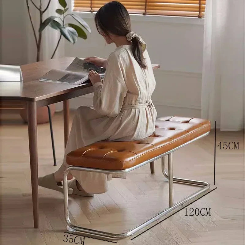 Slim Entryway Shoe Bench Narrow Hallway Seat Vintage Storage Stool Stool Chair Upholstered Bench Wassily Bench Step Stool