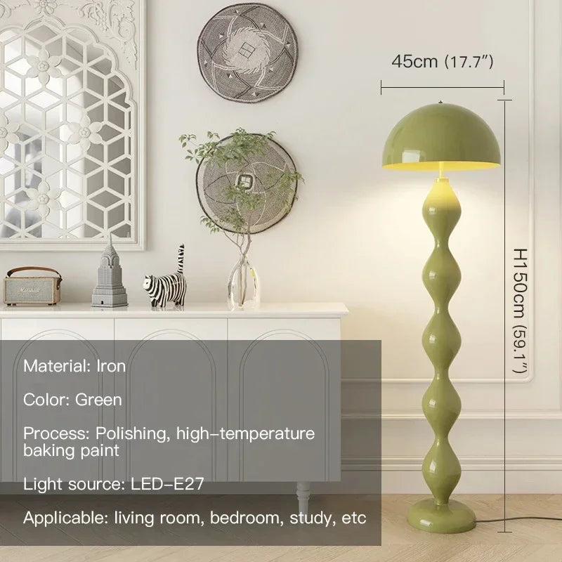 Nordic Creative Colorful Mushroom LED Floor Lamp Living Room Sofa Bedroom Bedhead Hotel Designer Light Home Lighting Decor