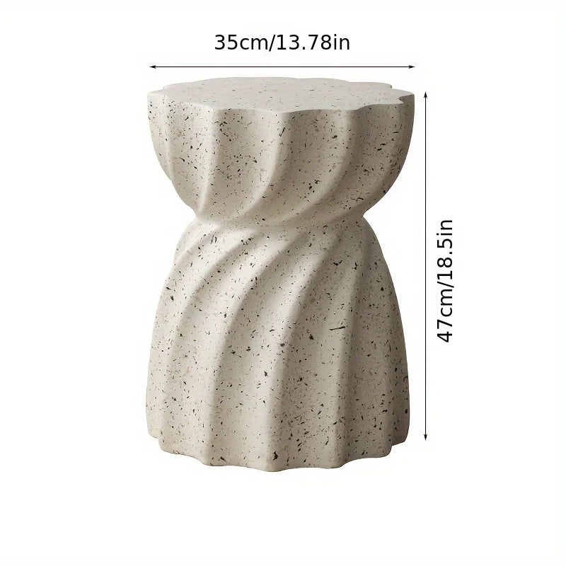 Chic Nordic-Inspired round Side Table - Contemporary Cream Accent, Perfect for Living Room, Bedroom & Office
