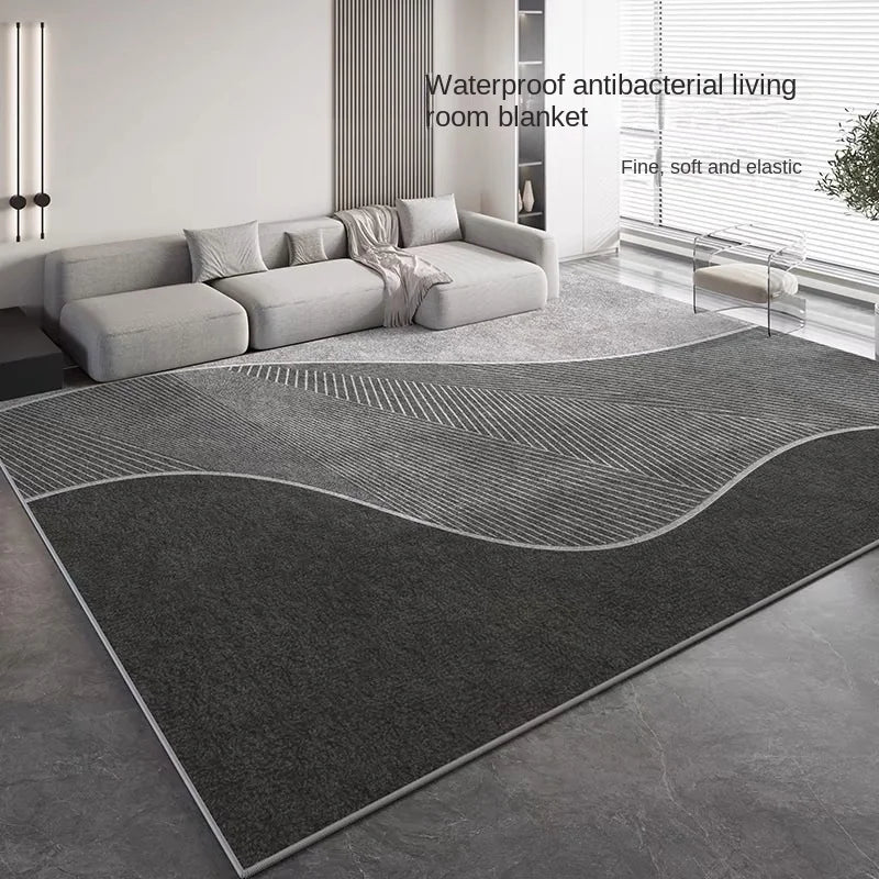 Living Room Large Area Crystal Velvet Carpet Minimalist Grey Bedroom Decor Mat Balcony Comfortable Soft Cloakroom Carpet
