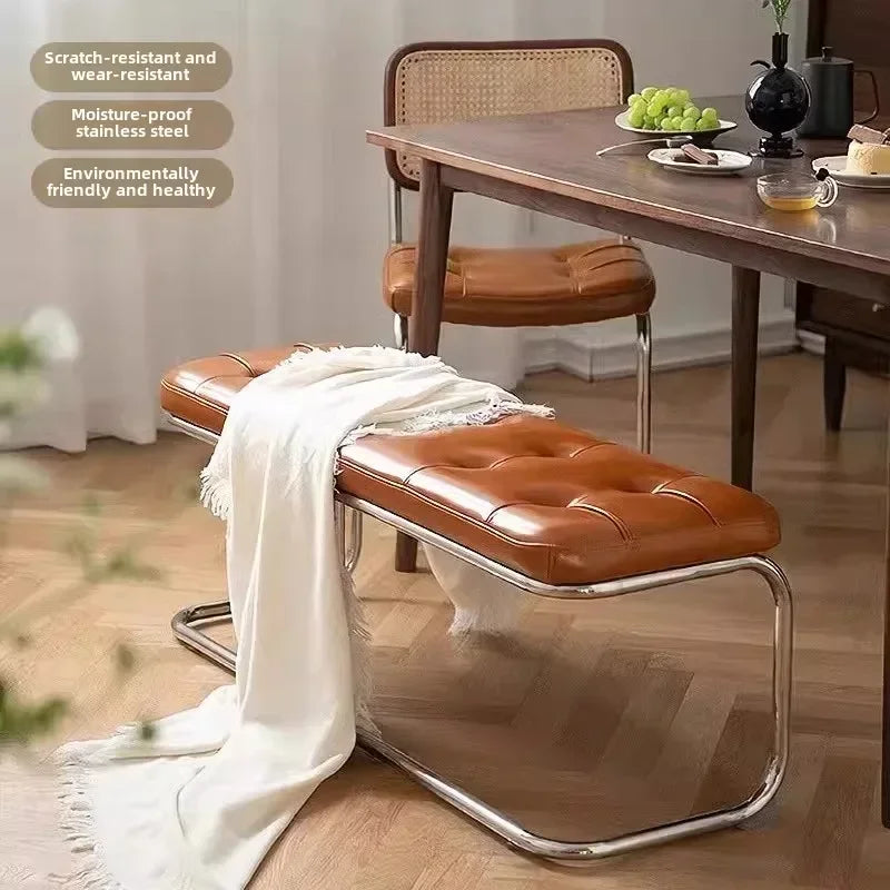 Slim Entryway Shoe Bench Narrow Hallway Seat Vintage Storage Stool Stool Chair Upholstered Bench Wassily Bench Step Stool