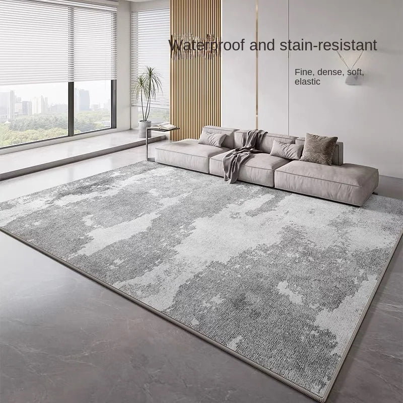 Living Room Large Area Crystal Velvet Carpet Minimalist Grey Bedroom Decor Mat Balcony Comfortable Soft Cloakroom Carpet
