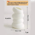 1PC Plastic Spiral White Vase Nordic Creative Flower Arrangement Container for Kitchen Living Bedroom Home Decoration Ornamen