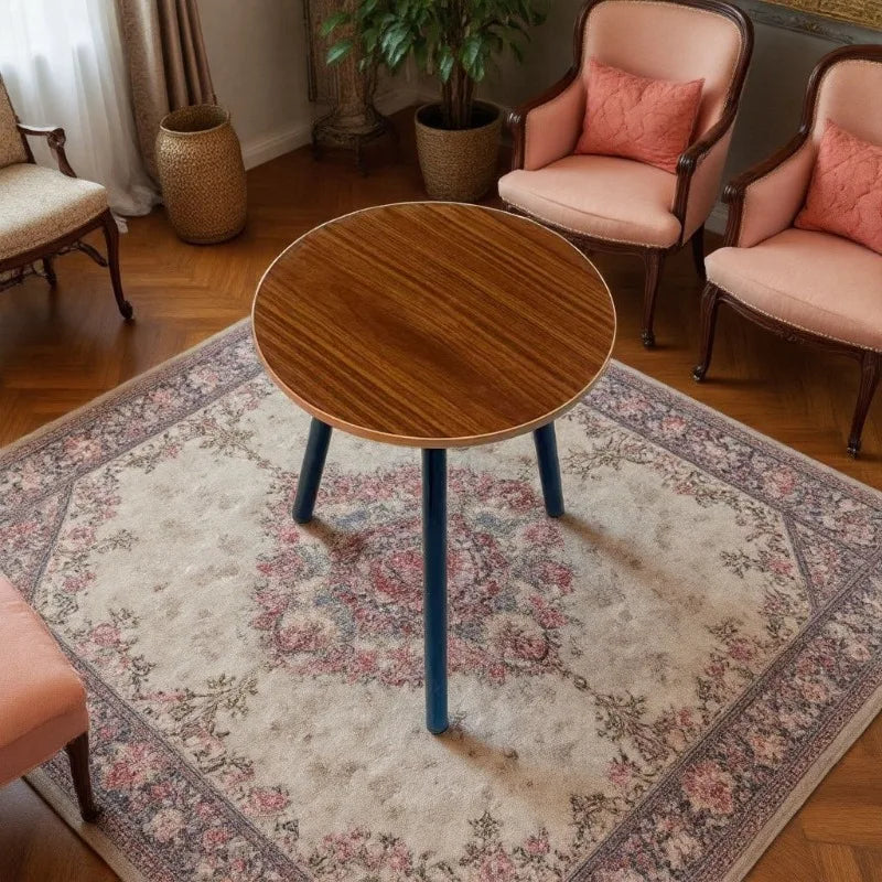 1Pc Small Simple Rotundity Coffee Table | Sofa Side Corner Table for Living Room Bedroom Mini Bedside Small Desk Storage Rack