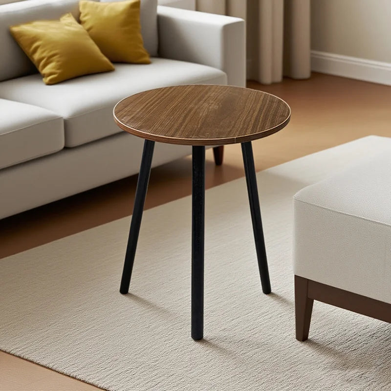 1Pc Small Simple Rotundity Coffee Table | Sofa Side Corner Table for Living Room Bedroom Mini Bedside Small Desk Storage Rack