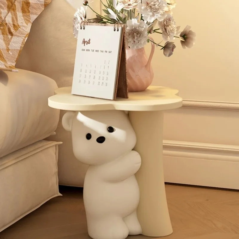 Cute Bear Floor Decoration Sofa Side Table Bedside Table Decoration Home Gift - Suitable for All Room Types
