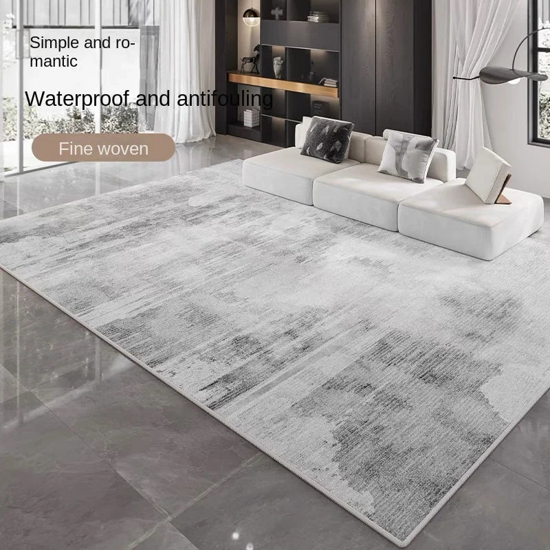 Living Room Large Area Crystal Velvet Carpet Minimalist Grey Bedroom Decor Mat Balcony Comfortable Soft Cloakroom Carpet