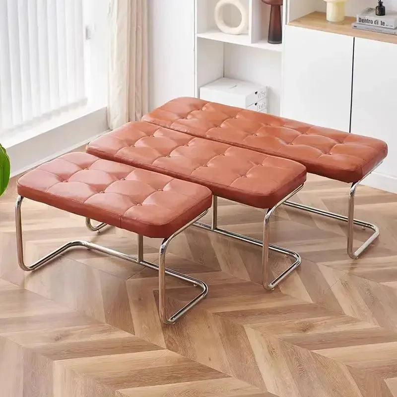 Slim Entryway Shoe Bench Narrow Hallway Seat Vintage Storage Stool Stool Chair Upholstered Bench Wassily Bench Step Stool