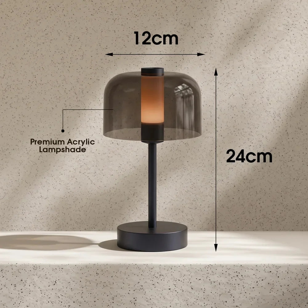 Desk Lamp Luxury Transparent Light Lampshade Bedroom LED Table Lamp Decoration Mood Light Bedside Rechargeable Desk Lamps