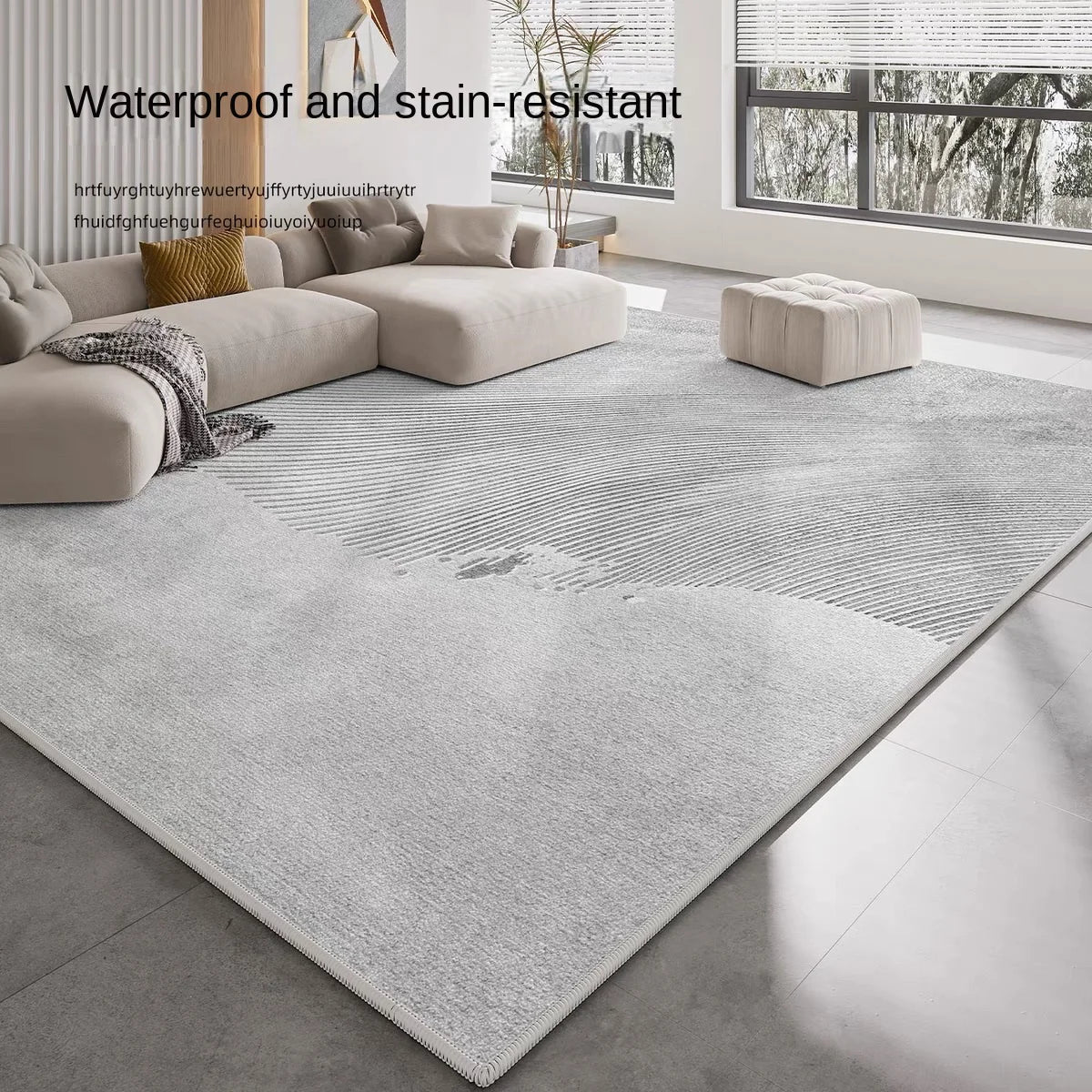 Living Room Large Area Crystal Velvet Carpet Minimalist Grey Bedroom Decor Mat Balcony Comfortable Soft Cloakroom Carpet