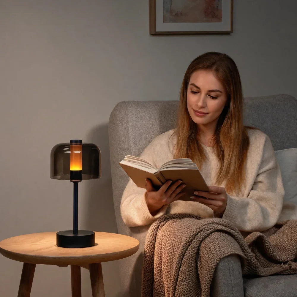 Desk Lamp Luxury Transparent Light Lampshade Bedroom LED Table Lamp Decoration Mood Light Bedside Rechargeable Desk Lamps