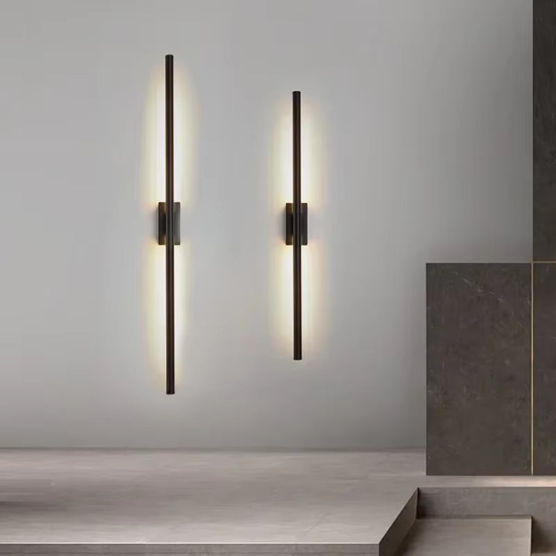 Nordic Light Luxury Metal Wall Lamp Long Reading Light Simple Creative Design Living Room Background Bedroom Bedside