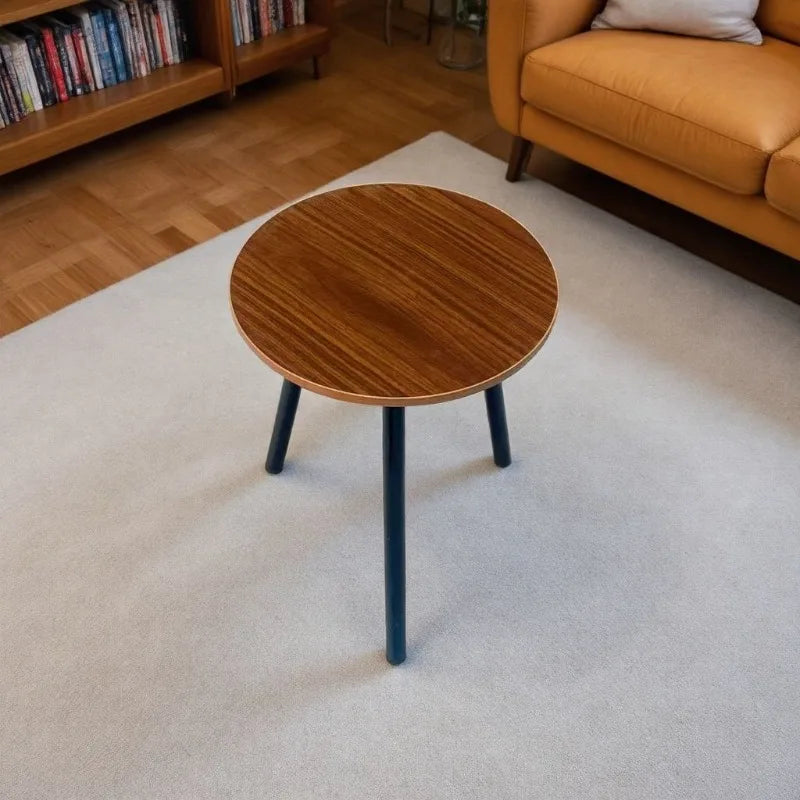 1Pc Small Simple Rotundity Coffee Table | Sofa Side Corner Table for Living Room Bedroom Mini Bedside Small Desk Storage Rack