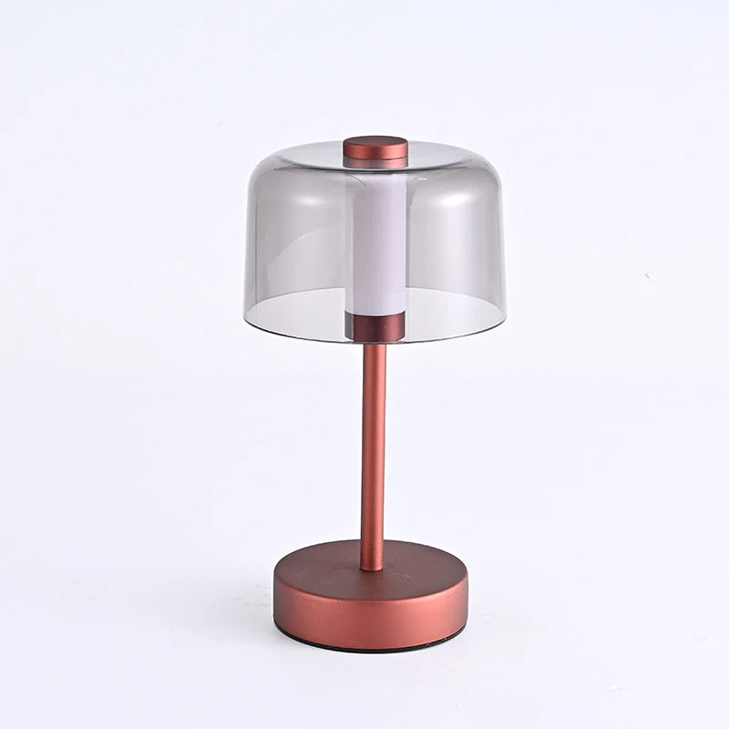 Desk Lamp Luxury Transparent Light Lampshade Bedroom LED Table Lamp Decoration Mood Light Bedside Rechargeable Desk Lamps