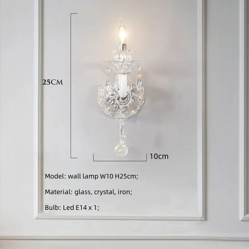 French Lustre Crystal E14 Chandelier Living Room Decor White Glass Pendant Lights Led Ceiling Chandelier for Bedroom Led Lampara