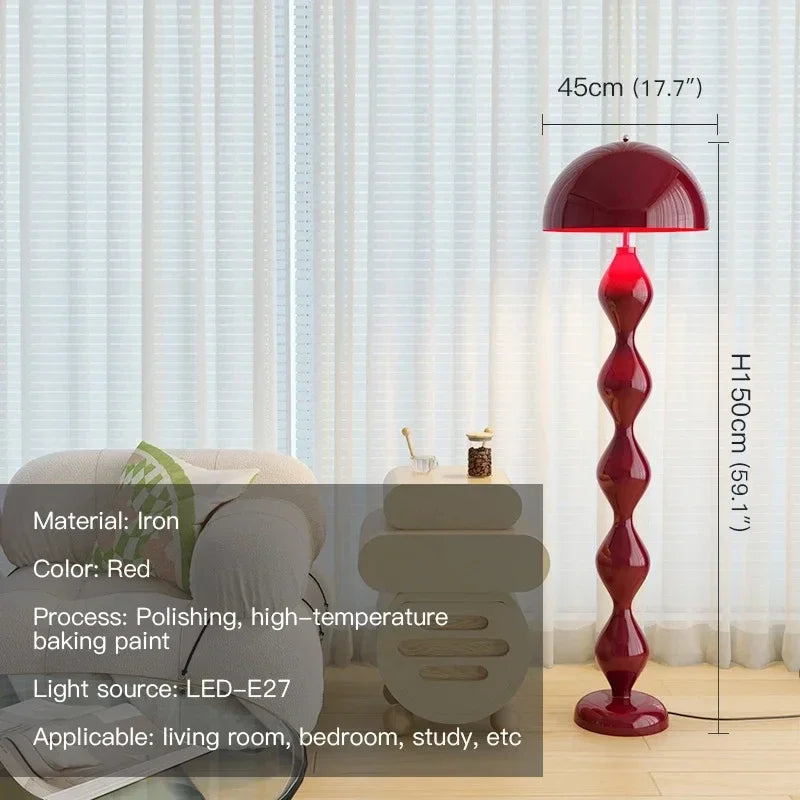 Nordic Creative Colorful Mushroom LED Floor Lamp Living Room Sofa Bedroom Bedhead Hotel Designer Light Home Lighting Decor