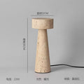 Unique Stone Table Lamp with Japanese Wabi-Sabi Design for Bedroom Living Room and Study Room