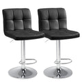 PU Leather Bar Stools Set of 2,Upholstered Counter Height Bar Stools,Sgs Certified Gas Gylinder Comfortbale Backrest