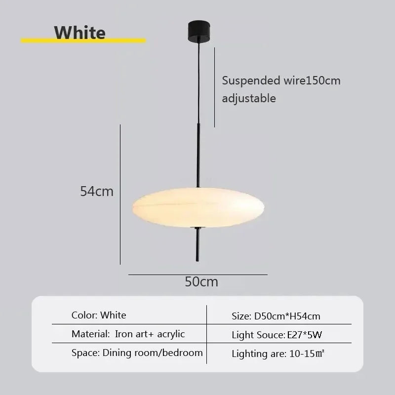 Nordic LED Pendant Light Flying Saucer Design Lamp for Bedroom Living Room Bar Cafe Office Indoor Simple Home Decorative Fixture